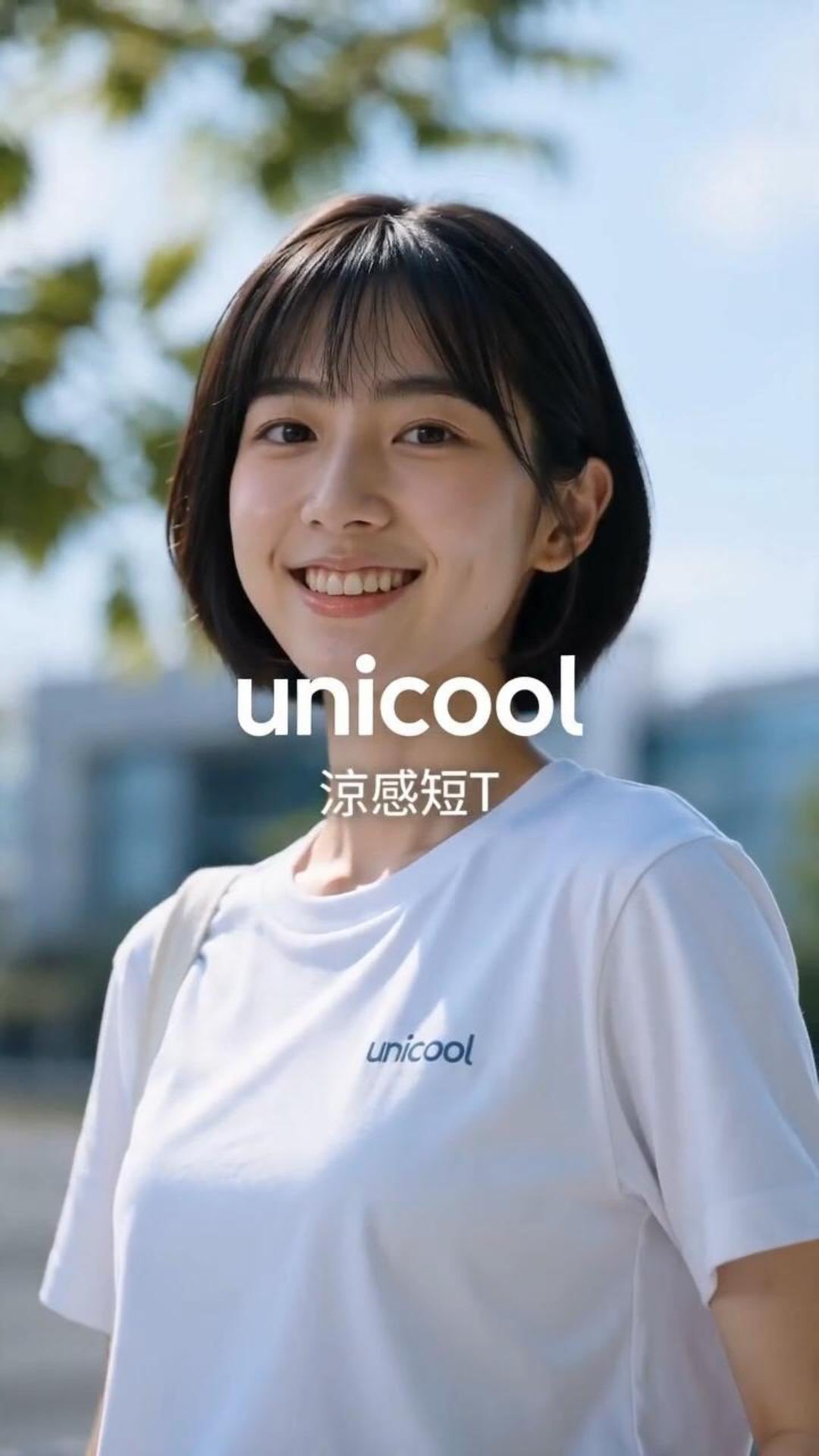 unicool 涼感短T,AI 影像創作示範